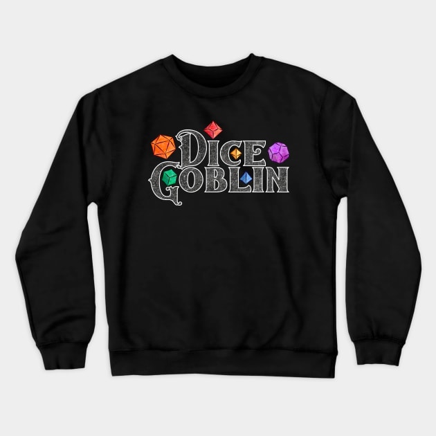 Dice Goblin Rainbow Dice Crewneck Sweatshirt by ViolaVixi